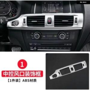 BMW X3 F25 2011-2017 X4 F26 14-17 スタイリング ABS マットクロームセンター コンソール エアコン アウトレット ベント フレーム トリム
