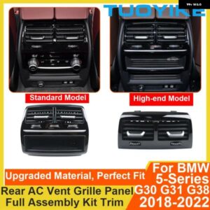 BMW リア エアコン AC ベント グリル カバー SILDER アウトレット クリップリペアキット フル アセンブリ 5 6シリーズ GT G30 G31 G38 G32