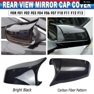 BMW バックミラー サイド ウイング ミラー カバー キャップカーボンパターンブラック 5 6 7シリーズF01 F02 F03 F04 F06 F07 F10 F11 F12 F13
