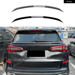BMW X5 G05 2019-24 リア トランク スポイラー ミドルウイン グリップ カーボンルック/グロスブラックテールミッドスプリッター