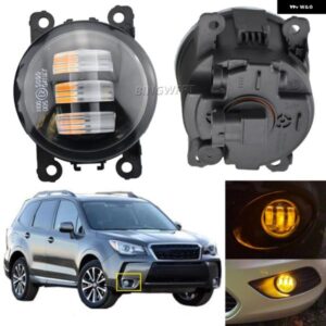 スバル DRL 直径 9CM フォグライト フォレスター 2013-18 フォグランプ アセンブリ H8/H11 12V