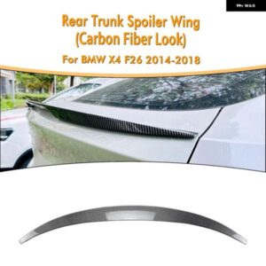 BMW リア トランク リッド スポイラー ウイング X4 F26 2014-2018 カーボンルック/グロスブラックテールテールゲート ディフレクター リップスプリッター