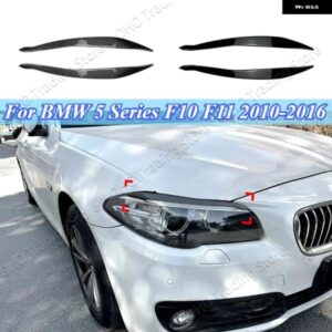 BMW 2個 ABS グロス邪悪な ヘッドライト アイブロウ F10 F11 5シリーズ 520I 520D 523I 525D 525I 530I 530D M550I M5 2010-2016