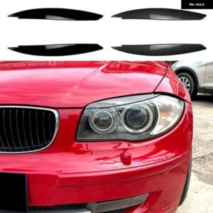 BMW 1シリーズ E81 E82 E87 E88 2004-2011 ヘッドライト アイブロウ ヘッドランプ カーボンルック ヘッドライト ランプカバー 眉 トリム