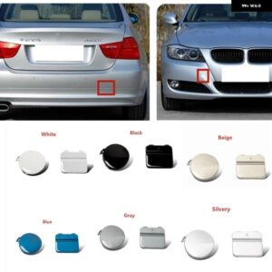 BMW 1個 フロント/リア バンパー 牽引フックカバー 3シリーズ E90 E91 2009-2012 4ドアセダン専用牽引トレーラーアクセスホールアイキャップ