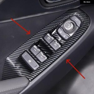 スバル クロストレック 2023-2024 窓リフトスイッチ ボタン パネル 装飾 ステッカー 自動車 インテリア アクセサリーカーボン