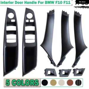 BMW カーボン LHD 車内ドアハンドル 5シリーズ F10 F11 520D 525D 530D 535I インナー パネル プル トリム カバー
