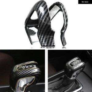ボルボ V60 V90 2018+ カーボンルック ギア シフト ノブ カバー 左ドライブ