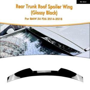 BMW リア トランク ルーフ スポイラー ウィング X4 F26 2014-2018 グロス ブラック/カーボン ルック テール テールゲート アッパー ディフレクター スプリッ