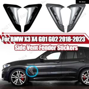 BMW X3 X4 G01 G02 M スポーツ 2018-2023 車フェンダー サイドベント エアフローインテーク グリル ステッカー カバー カー スタイリング 外装 装飾