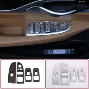 BMW 7シリーズ G11 G12 730LI 740LI 2016-2017 カーアクセサリー ABSカーボン ウィンドウリフトスイッチ ボタン フレーム カバー トリム