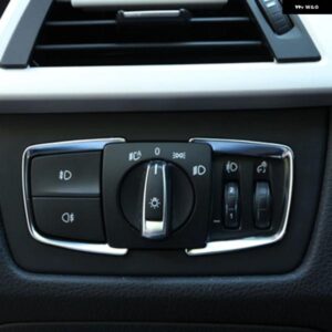 ABSクローム ヘッドライト ボタン カバー トリム デコレーション ステッカー BMW X5 F15 X6 F16自動車アクセサリーカー スタイリング