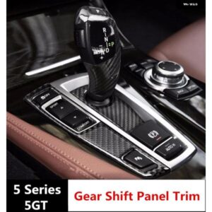 カーボンセンター コンソール ギア シフト パネル 装飾 カバー トリム BMW 5シリーズF10 5GT F07 2011-17 LHDカー スタイリング インテリア