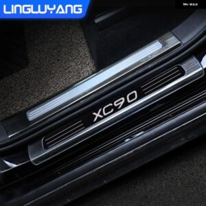 VOLVO XC90 2015 - 20 22 23 24 25 車ドアシルドアシル傷防止ウェルカムフットペダルガードプレート トリム
