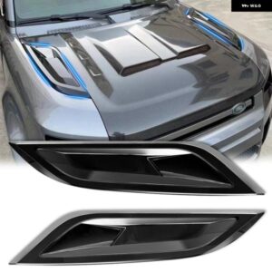 2個車 装飾 フロントフード ボンネット サイド トリム カバー ABSエアフローインテークスクープベントスノーカバー 2020 ランドローバー ディフェンダー