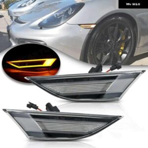 ポルシェ 2個 991 カレラ 12-16 981 ケイマン ボクスターフロント LED サイド マーカー ライトウィンカーランプ交換 OEM アン