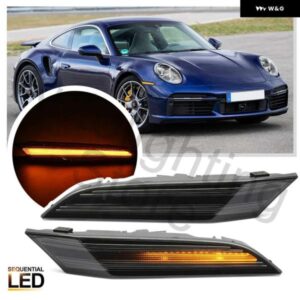 ポルシェ 2個 911 992 2019-22 + フロント LED ダイナミックサイド マーカー ライトウィンカーランプ #992953041C