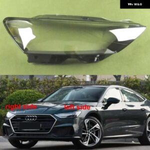 アウディ A7 2019-22 フロントヘッドランプカバー クリアランプシェード ヘッドライト シェルプレキシガラス車交換レンズ