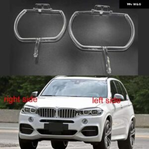 BMW X5 X6 F15 F16 2014-2018 カーデイタイムランニングライトチューブ ヘッドライト エンジェルアイズランプサークルリング ガイドプレート