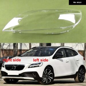 ボルボ V40 2017-2019 クリアランプシェードフロントヘッドランプカバー ランプシェード ヘッドライト シェルレンズ プレキシガラスカー