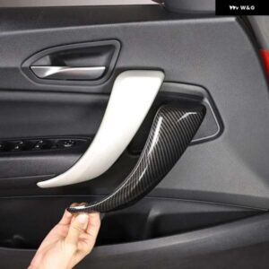 BMW 1 2シリーズ F20 F21 F22 F23 2012-2018 ABS カーボン車インナードアアーム レスト ハンドルトリムカバー インテリアカー