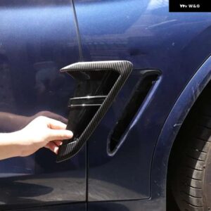 BMW X3 X4 G01 G02 2018-2022 ABS カーボン車サメエラサイドフェンダー ベント装飾 ステッカー カー