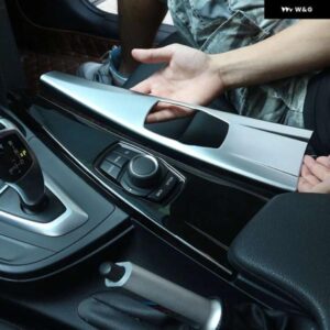 BMW LHD RHD 3シリーズ GT F30 F33 F34 F36 2013-2019 ABS マットブラック車マルチメディアパネル カバー トリム ステッカー カー