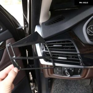 BMW X5 F15 X6 F16 2014-2018 ABS /カーボンテクスチャカーエアコンアウトレットベントフレームトリム ステッカー カー