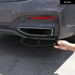BMW 7シリーズ F01 G11 G12 2009-2020 ステンレステールマフラー 出力カバー ステッカー カー