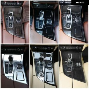 BMW 5シリーズ F10 2011-2017 520LI 525LI 530LI ABS カーセンターコンソール ギアシフトパネル カバー トリム ステッカー カー