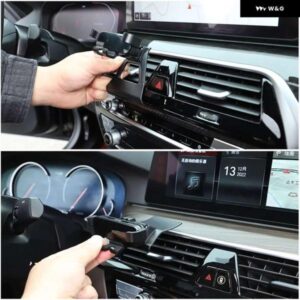 BMW 5シリーズ G30 6シリーズ GT 2018-2022 ABS ブラック自動車電話ホルダー ホルダー 電話 GPS 航空ブラケットカー