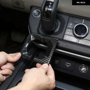 ランドローバー ディフェンダー 90 110 2020-2023 ABS /カーボンカーセンターコンソール ギアシフトカバー ステッカー カー