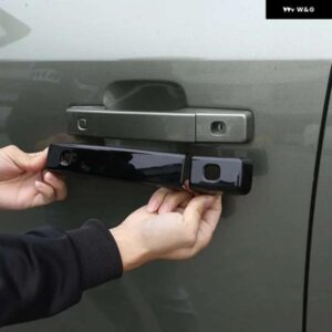 ランドローバー ディフェンダー 90 110 2020-2023 カースタイリング ABS ブラック/ドアハンドルトリム ステッカー ディフェンダー カー