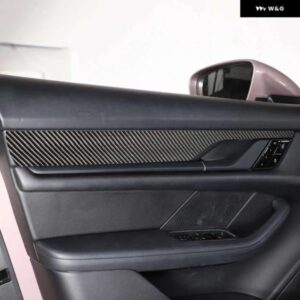 ポルシェ タイカン 2019-22 ソフトカーボン車インナードアパネル カバー トリム ステッカー カー