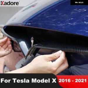 テスラ モデル X 2016-21 カーボンフロントグリル グリル カバー トリムモールドストリップ