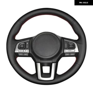スバル 編組ステアリング ホイール カバー ラップ滑り止め人工革 レガシィアウトバック XV フォレスター 2015 2016 カー