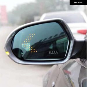 アウディ 2個 ブルーミラーガラス加熱角広グレアプルーフ LED ウィンカーランプ A6 C7 2012-18