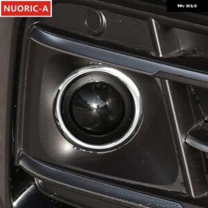 アウディ カースタイリング フロント フォグランプ サークルフレーム装飾カバー ステッカー トリム Q5 年度 2018-2022 自動車 外装