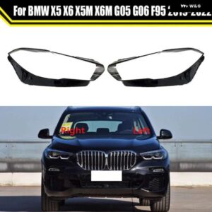 BMW ヘッドライト カバー レンズ シェルフロントヘッドランプシェードオートライトキャップ X5 X6 X5M X6M G05 G06 F95 2019-22