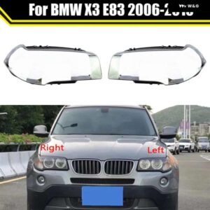 BMW 自動クリアランプケース X3 E83 2006 2010 ガラスレンズ シェルフロント ヘッドライト カバー ライトハウジングランプキャップランプシェード