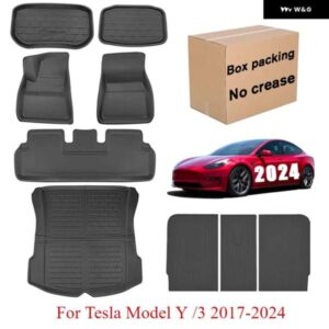 テスラ フロアマット トランクマット モデル 3 Y 2024 2017 駆動 RHD LHD 全ウェザー型フロアライナー カー