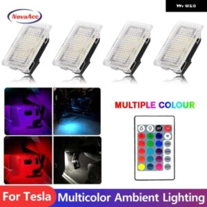 テスラ RGB LED ライト電球キットムードランププロジェクタートラン クランプ リモコンインテリアモデル Y 3 XS