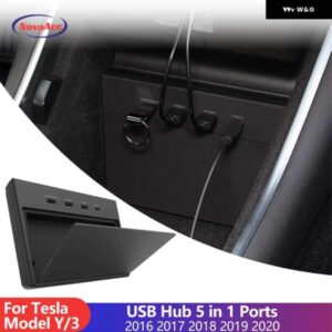 テスラ USB ハブ 5 IN 1 ポート モデル Y 3 2016-20 ダッシュカムセントリーモードビューア USB ハブドングル USB