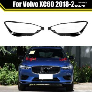 ボルボ XC60 2018 2024 クリアランプシェードヘッドランプカバー ガラスランプシェードフロント ヘッドライト メガネシェルカバー レンズ
