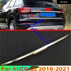 アウディ Q2 2018-2021 カー ステンレス テールゲート ドアカバー トリム リア トランク モールディング ベゼルスタイリング ステッカー ガーニッシュ