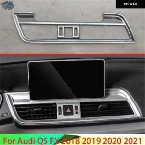 アウディ Q5 2018-2021年度 ABS マット ミドル エアベント アウトレット カバー ダッシュボード トリム ベゼル フレーム モール ガーニッシュ アクセント