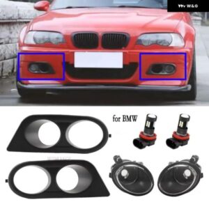 BMW フォグランプ E46 M3 2001-2005 2006 サラウンドエアダクト フォグランプ カバー グリルフレーム LED ヘッドライト