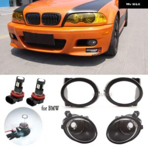 BMW LED フォグランプ E46 M3 3シリーズ 2001-2005 フォグランプ E39 M5 1995-2004 フォグランプ カバー グリルベゼル ヘッドライト
