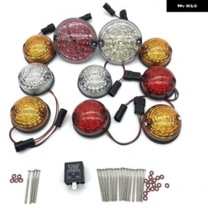 ランドローバー 10ピース /キット ディフェンスライトセット 90/110 83-90 LED アップドキット ランプ交換フロントリア インジケータ ーテールストップ位置