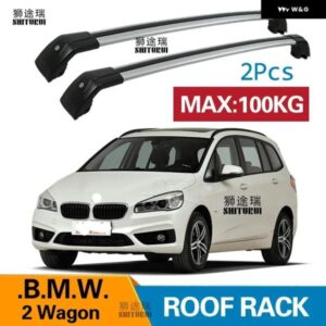 BMW 2個 ルーフバー 2シリーズアクティブツアラーグランツアラー 2015-2021 ワゴン合金サイドバークロスレール ルーフラックキャリア